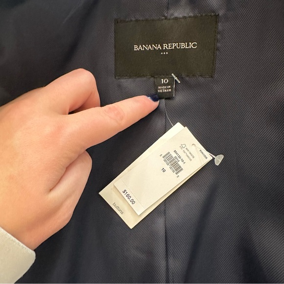 NWT $260 Banana Republic blue 2 piece suit- Size 10 - Picture 6 of 9